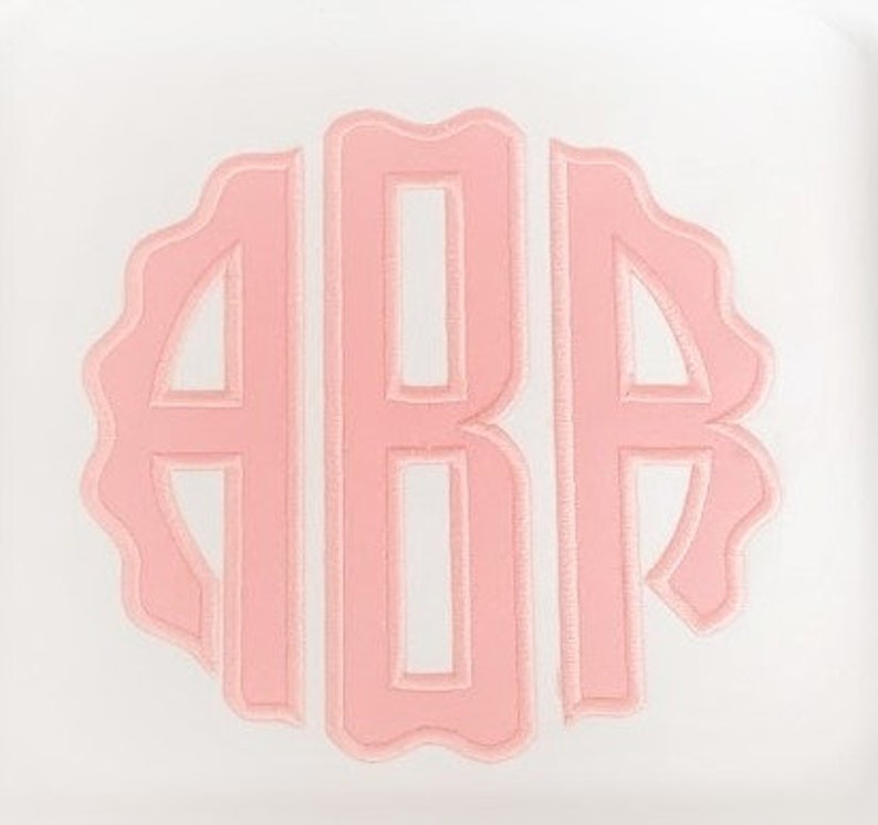 Scallop Monogrammed Nursery Pillow Custom Nursery Pillow Etsy