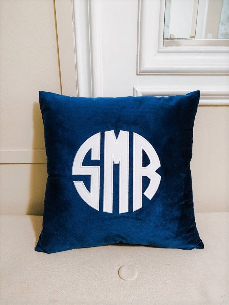 Monogrammed Velvet Nursery Pillow Custom Nursery Pillow Etsy