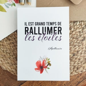 Carte florale Il est grand temps de rallumer les étoiles