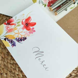 Carte florale Merci