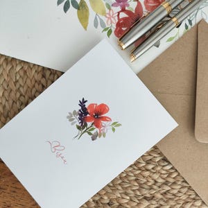Carte florale Bisou