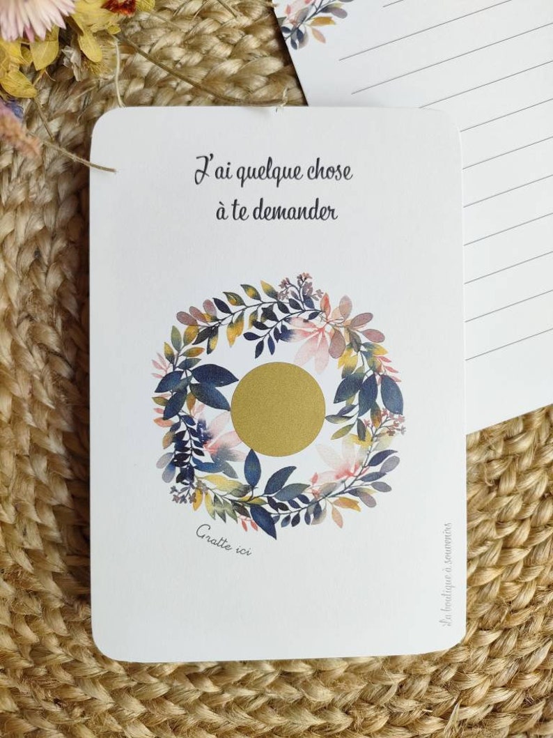 Carte à gratter Veux tu être ma marraine, carte demande marraine, carte surprise marraine image 3