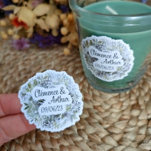 Stickers fleuris | personnalisables, Stickers personnalisés, autocollant anniversaire, baptême...