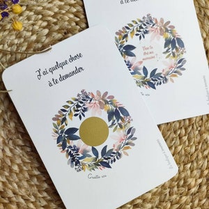 Carte à gratter Veux tu être ma marraine, carte demande marraine, carte surprise marraine image 4