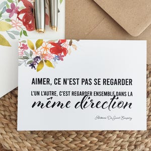 Carte florale citation