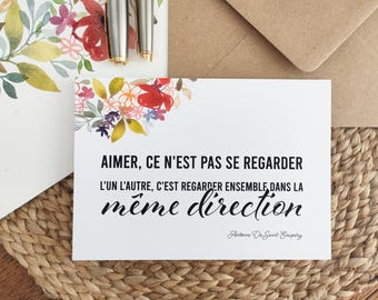 Carte florale citation