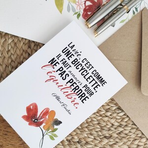 Carte florale citation