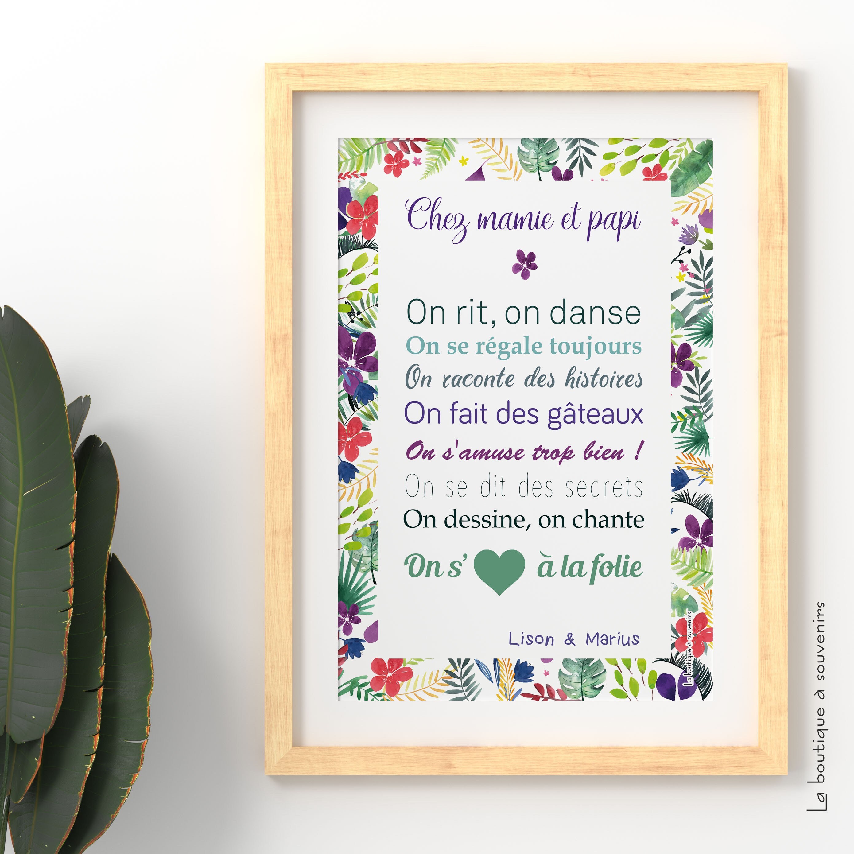 Affiche Personnalisée Chez Mamie