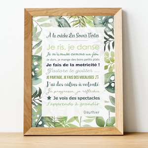 Affiche personnalisable "Merci Crèche" "Merci nounou"
