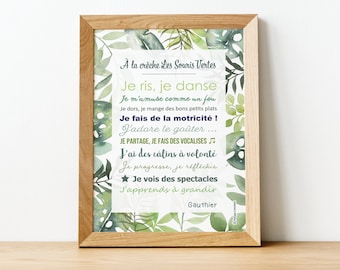 Affiche personnalisable "Merci Crèche" "Merci nounou"