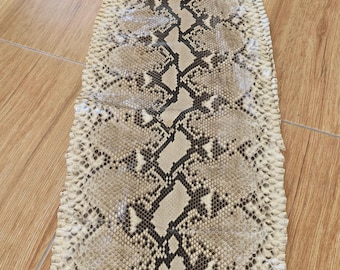 Véritable peau de python : cuir véritable de 135 pouces