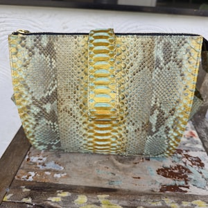 Handgefertigte echte Python Schlangenleder Einkaufstasche Handtasche echte Schlangenhaut Tasche echt Leder Schlangenleder Geldbörse Kreuz Schulter Schlangenleder Geldbörse