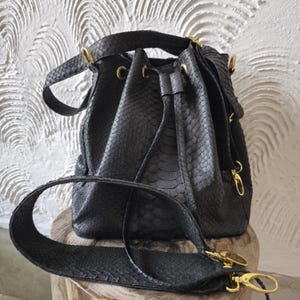 Handgefertigte echte Python Schlangenleder Einkaufstasche Handtasche echte Schlangenhaut Tasche echt Leder Schlangenleder Geldbörse Kreuz Schulter Schlangenleder Geldbörse