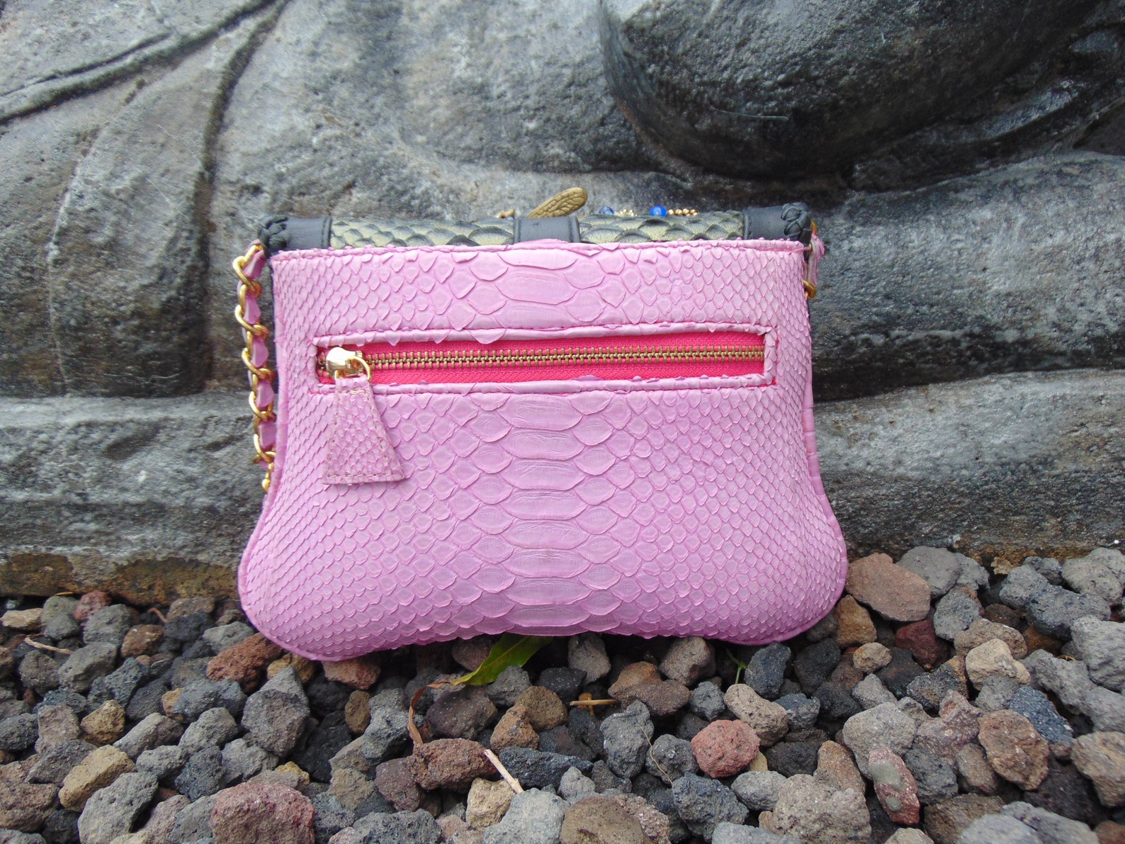 Genuine Python Bag Snakeskin Bag Handbag Purse Real Snake Skin Etsy