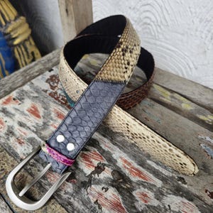Echte Python Schlangenleder Gürtel Luxus handgefertigte Gürtel unisex