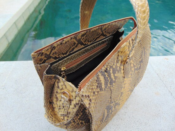 Handmade Genuine Python Snakeskin Shopping Bag Handbag Purse 
