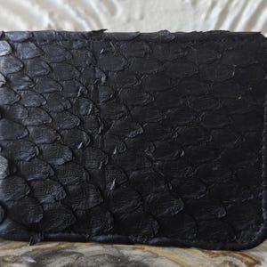 Echte KING Python Schlangenleder Brieftasche für Herren - schlanke minimalistische Business-Geldbörse