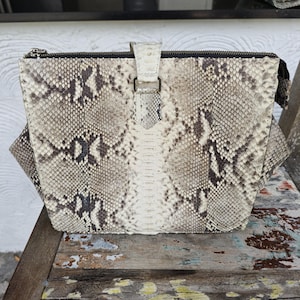 Handgefertigte echte Python Schlangenleder Einkaufstasche Handtasche echte Schlangenhaut Tasche echt Leder Schlangenleder Geldbörse Kreuz Schulter Schlangenleder Geldbörse
