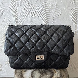 XXL Echte Python Schlangenleder Tasche Handtasche Echte Schlangenhaut Tasche Echtleder Schlangenleder Geldbörse Cross Schulter Schlangenleder Geldbörse