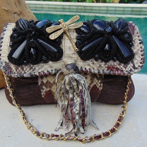 Echte Python Schlangenhaut Handtasche Handtasche echte Schlangenhaut Tasche Schultertasche Frau Geldbeutel Tasche Tote