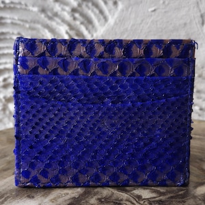 Porta carte in vero pitone, vera pelle di serpente, fatto a mano, porta carte in vera pelle autentica, molti scomparti
