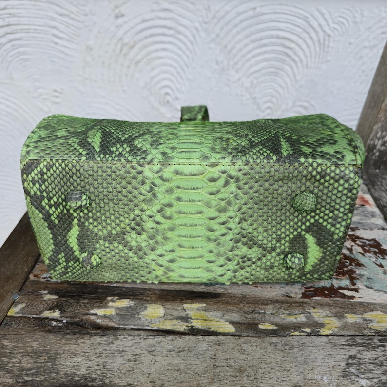 Python Snakeskin Handbag: Crossbody Shoulder Bag image 4
