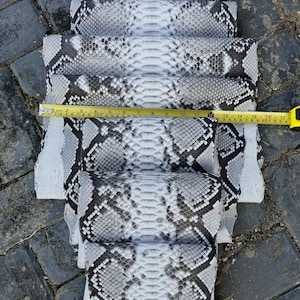 148-Zoll-King Python Schlangenhaut - Echtes Leder verstecken für Taschen, Jacken & mehr V5
