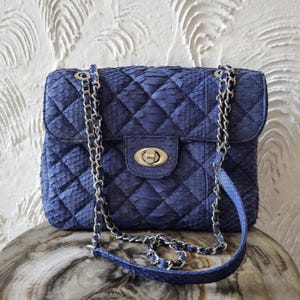Handgefertigte echte Python Schlangenleder Einkaufstasche Handtasche echte Schlangenhaut Tasche echt Leder Schlangenleder Geldbörse Kreuz Schulter Schlangenleder Geldbörse