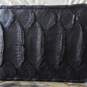 Echte KING Python Schlangenleder Brieftasche für Herren - schlanke minimalistische Business-Geldbörse