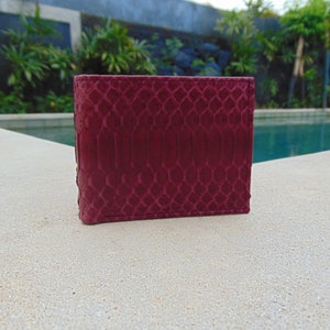 Cartera de hombre de piel de serpiente pitón auténtica – Cuero auténtico