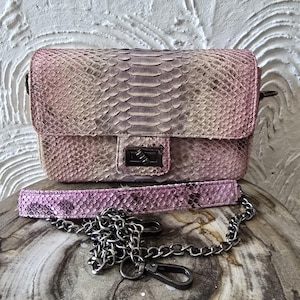 Handgefertigte echte Python Schlangenleder Einkaufstasche Handtasche echte Schlangenhaut Tasche echt Leder Schlangenleder Geldbörse Kreuz Schulter Schlangenleder Geldbörse