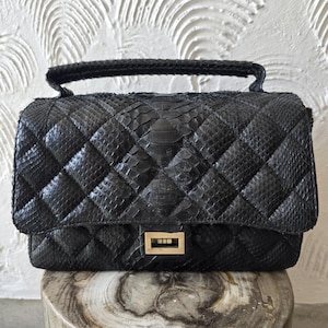 XXL Echte Python Schlangenleder Tasche Handtasche Echte Schlangenhaut Tasche Echtleder Schlangenleder Geldbörse Cross Schulter Schlangenleder Geldbörse