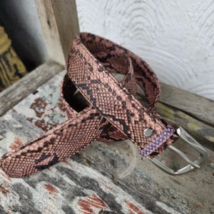 Echte Python Schlangenleder Gürtel Luxus handgefertigte Gürtel unisex