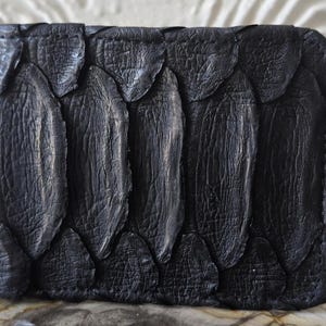 Cartera plegable de piel de serpiente pitón KING genuina para hombre: cartera de negocios minimalista y delgada