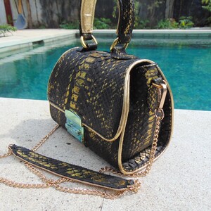 Gold Python Tasche, Python Tasche, Schlangenleder Tasche, Gold Hobo Tasche, Python Geldbeutel, Python Handtasche, Schlangenleder Geldbeutel, Schlangenleder Handtasche, Gold Tasche