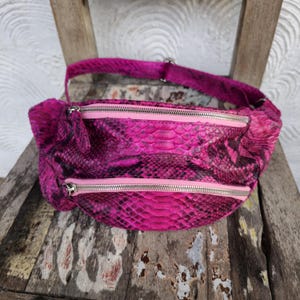 Echte Python Schlangenhaut Gürteltasche - Stylische Schulter Sling für Herren
