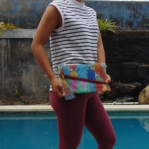 Bolso de mano Indotradeart de piel de serpiente pitón auténtica, hecho a mano. Bolso de viaje.