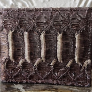Echte KING Python Schlangenleder Brieftasche für Herren - schlanke minimalistische Business-Geldbörse