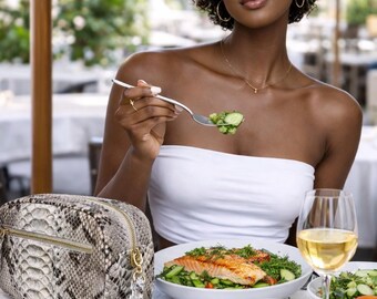 Hobotas Python-slangenleer: luxe leren tas