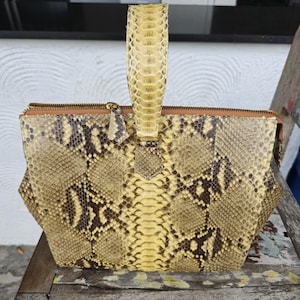 Handgefertigte echte Python Schlangenleder Einkaufstasche Handtasche echte Schlangenhaut Tasche echt Leder Schlangenleder Geldbörse Kreuz Schulter Schlangenleder Geldbörse