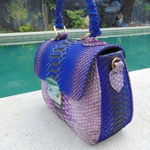 Handgefertigte echte Python Schlangenleder Einkaufstasche Handtasche echte Schlangenhaut Tasche echt Leder Schlangenleder Geldbörse Kreuz Schulter Schlangenleder Geldbörse
