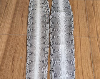 4 stuks Babypython-slangenhuidhuid: netleer voor tassen, jassen