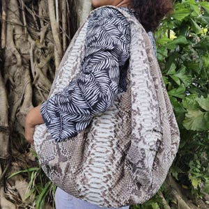 Elegante gesteppte natürliche Farbe Python Leder Hobo Bag - Klassische Designer Schulter Geldbörse für Frauen große Python Schlangenleder Frau Geldbörse Hobo Tasche