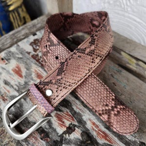 Echte Python Schlangenleder Gürtel Luxus handgefertigte Gürtel unisex