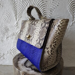 Handgefertigte echte Python Schlangenleder Einkaufstasche Handtasche echte Schlangenhaut Tasche echt Leder Schlangenleder Geldbörse Kreuz Schulter Schlangenleder Geldbörse