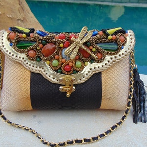 Echte Python Schlangenhaut Handtasche Handtasche echte Schlangenhaut Tasche Schultertasche Frau Geldbeutel Tasche Tote