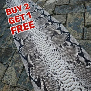 Python Snakeskin Hide: 133 inch Real Leather