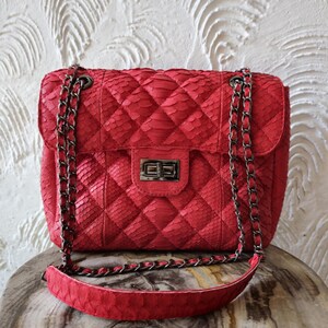 Handgefertigte echte Python Schlangenleder Einkaufstasche Handtasche echte Schlangenhaut Tasche echt Leder Schlangenleder Geldbörse Kreuz Schulter Schlangenleder Geldbörse