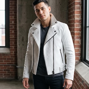 Genuine Snake Skin Handmade Men’s Jacket – Custom Made, First Class