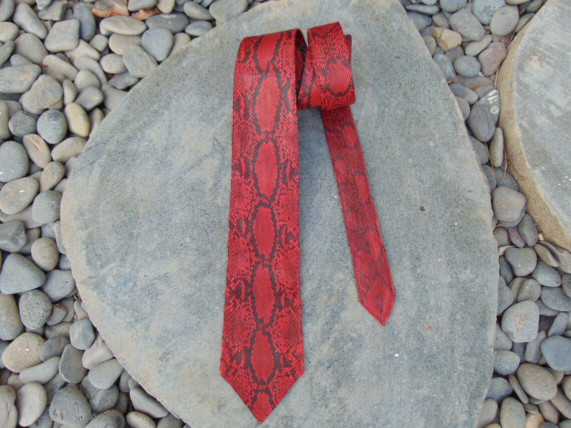 mens snakeskin tie